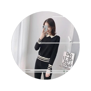 针织衫新款女2026秋冬装上衣服长袖娃娃领打底衫百搭宽松女士毛衣