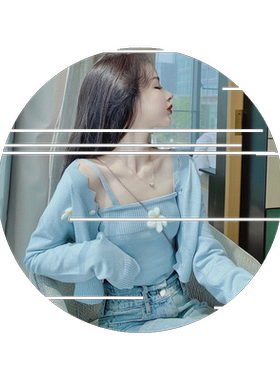 春季上衣外套茶系甜美甜美花朵女