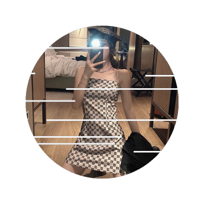 季新款韩版洋气百搭牛油果绿复古格子吊带裙连衣裙短裙女夏潮2025