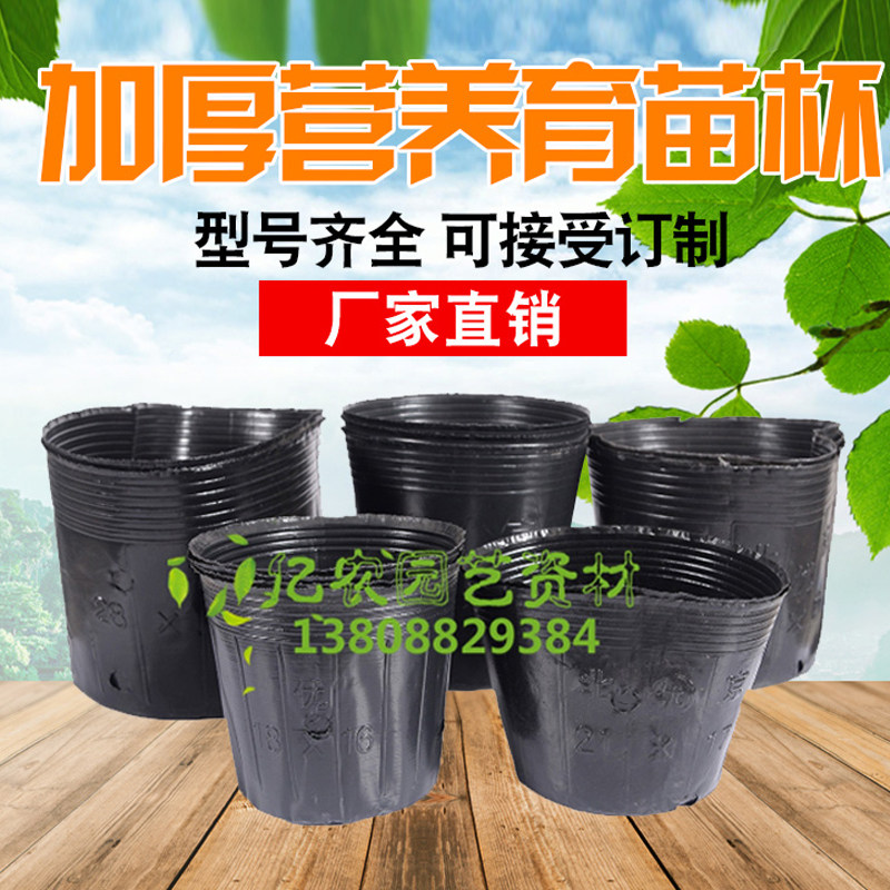 厂家直销营养杯育苗杯塑料加厚营养袋营养钵育苗盆托盘育苗袋塑料