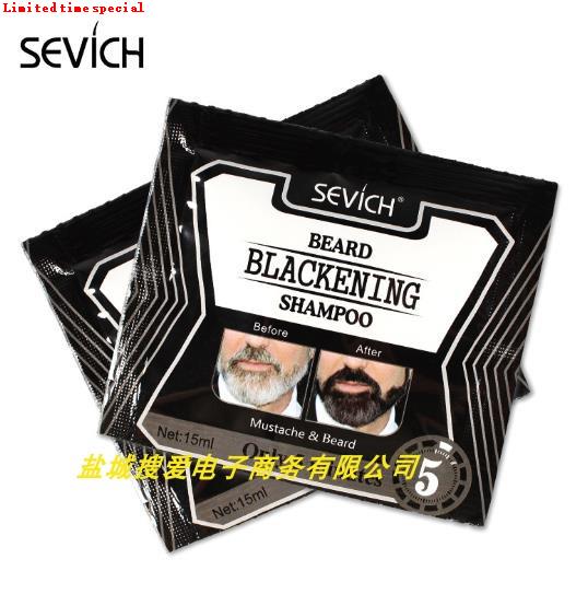 10bags Blackening Beard Shampoo Dye grey Beard Into Black