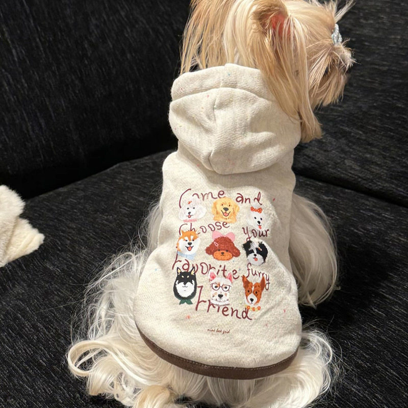 小狗衣服猫咪狗狗宠物衣服秋冬新款加绒保暖连帽卫衣马尔济斯泰迪