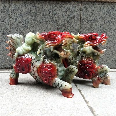 玉华阁岫玉送子客厅摆件