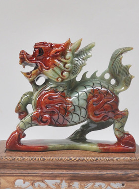 玉华阁岫玉招财聚财客厅办公室摆