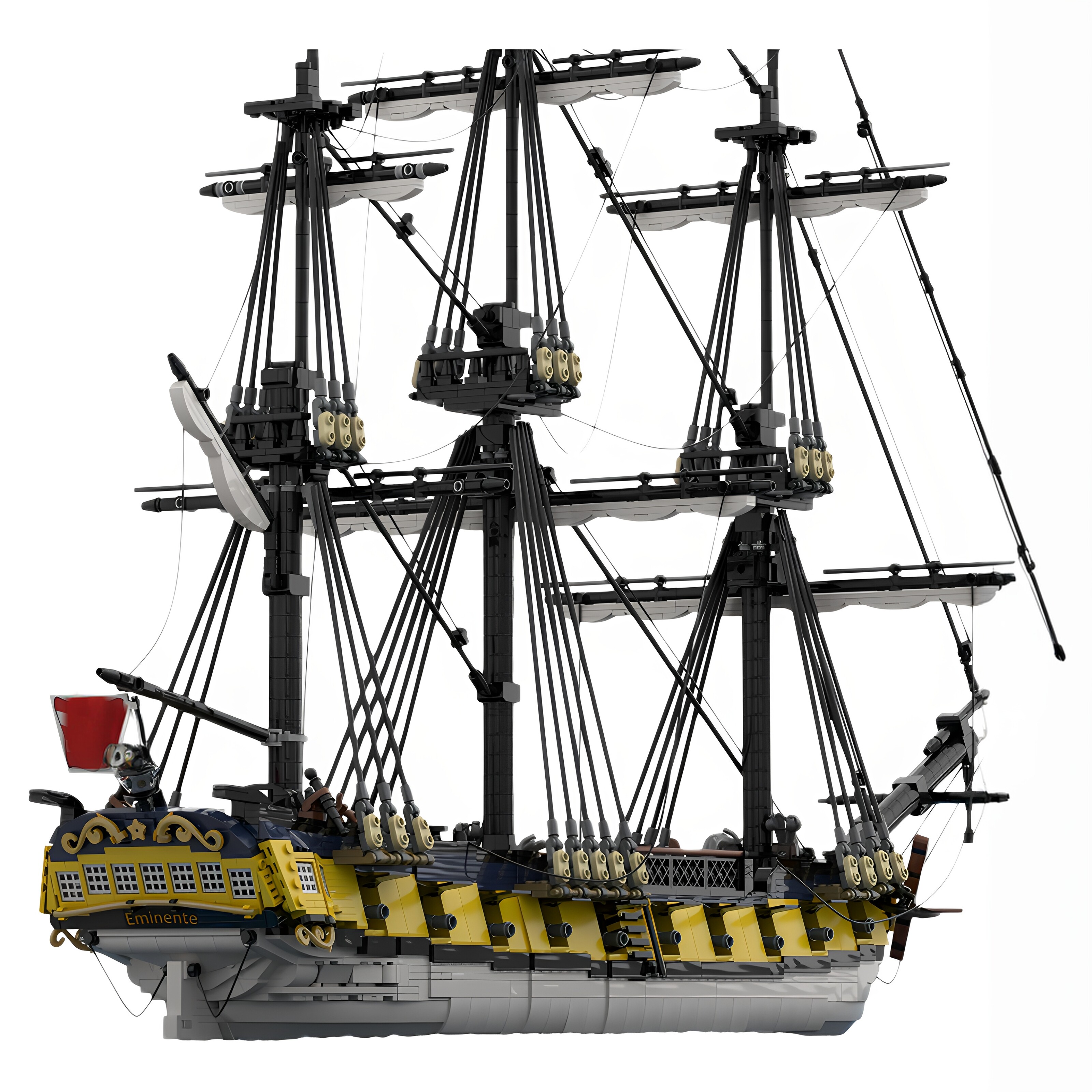 现货小颗粒MOC-167149护卫巡航舰航空母舰积木益智玩具模型摆件
