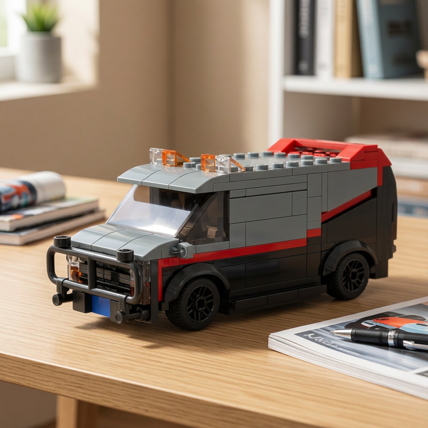 现货小颗粒MOC-20604面包车汽车Team GMC积木益智玩具模型摆件