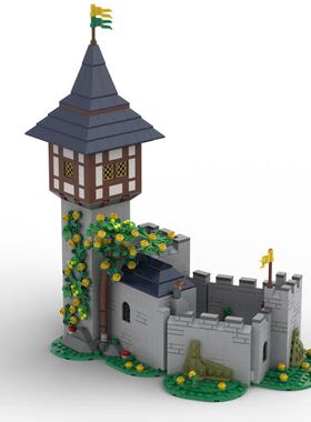 MOC-230305中世纪城堡防御瞭望塔建筑系列积木礼物玩具