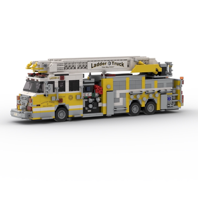 现货小颗粒MOC高架空中消防车拼装角斗士后置积木益智玩具模型