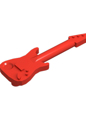 华志积木11640积木吉他装饰配件零件拼装拼插益智玩具