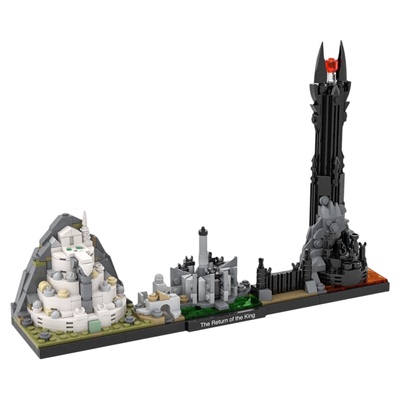 现货小颗粒MOC-76149王者归来建筑系列天际线积木模型礼物摆件
