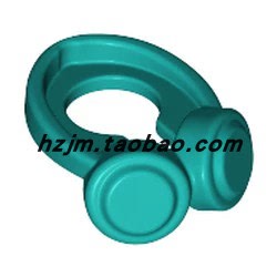 华志积木 66913 挂脖式耳机 蓝绿色 80007 80012 80013