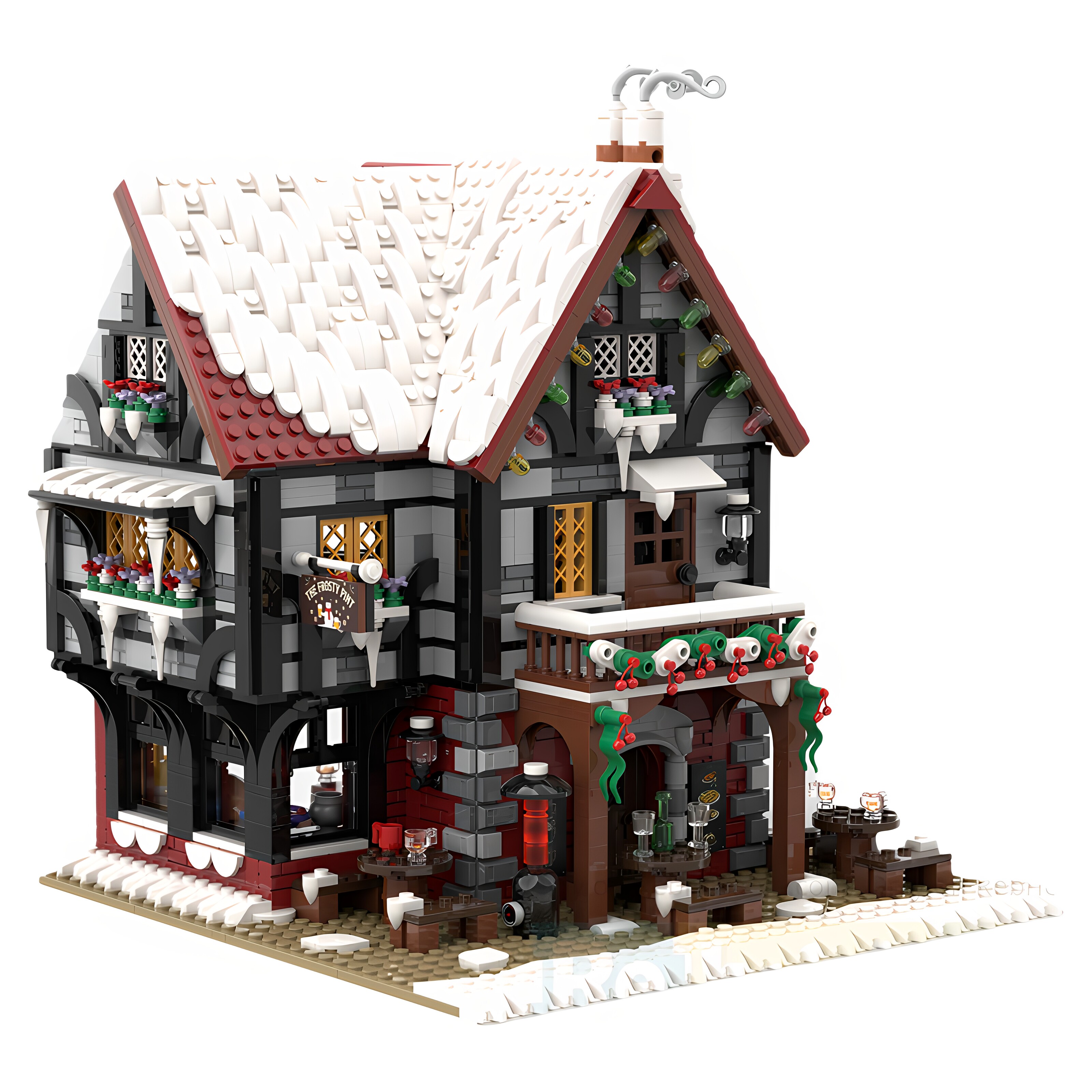 现货小颗粒MOC-275366冬季村庄
