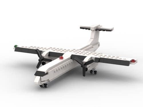 现货小颗粒MOC飞机拼装1:125比例积木客机益智波音玩具模型礼物