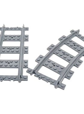 华志积木 53400弯轨53401直轨64022软轨 火车轨道塑料（RC 火车）