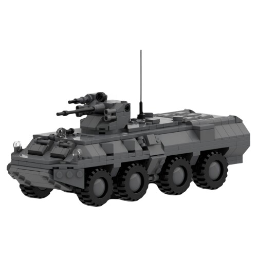 现货小颗粒MOC-169705装甲车BTR-82A积木益智玩具模型礼物摆件