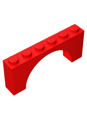 华志积木15254-12939积木1x6x2 拱形砖玩具配件零件拼装拼插