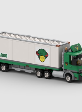 现货小颗粒MOC-75950货运半挂卡车货物驾驶室DIY积木益智玩具模型