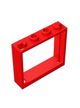华志积木60594积木1x4x3窗框玩具配件零件拼装拼插