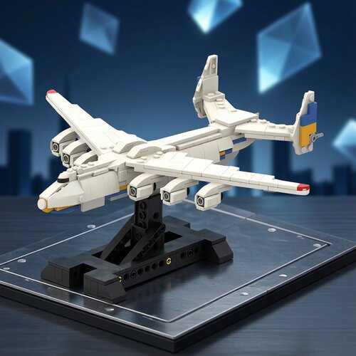 现货小颗粒MOC-107147安东诺夫An-225 1:300比例飞机航空积木玩具