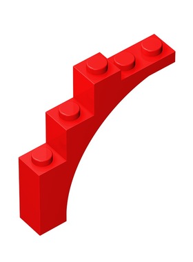 华志积木76768-2339-14395积木1x5x4弧形砖玩具配件零件拼装拼插