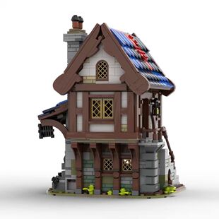 MOC-220777中世纪建筑系列房屋小规模铁匠铺