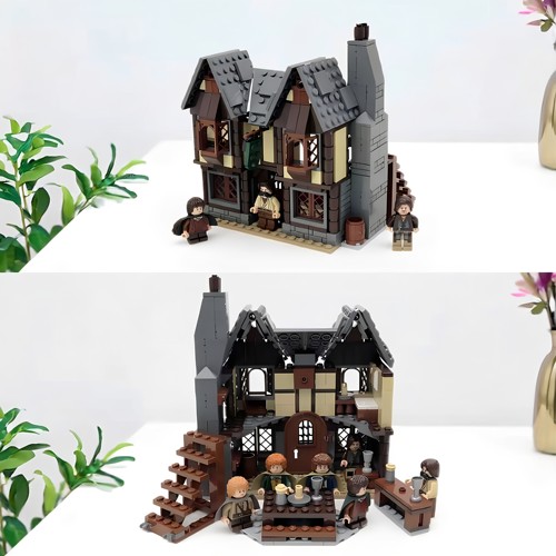 现货小颗粒MOC-12657积木霍比特人与指环王跃马小屋益智模型摆件