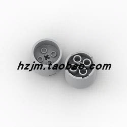 华志积木 73111 国产教育积木 3x3x2 带十字轴孔 中心凹陷圆柱砖