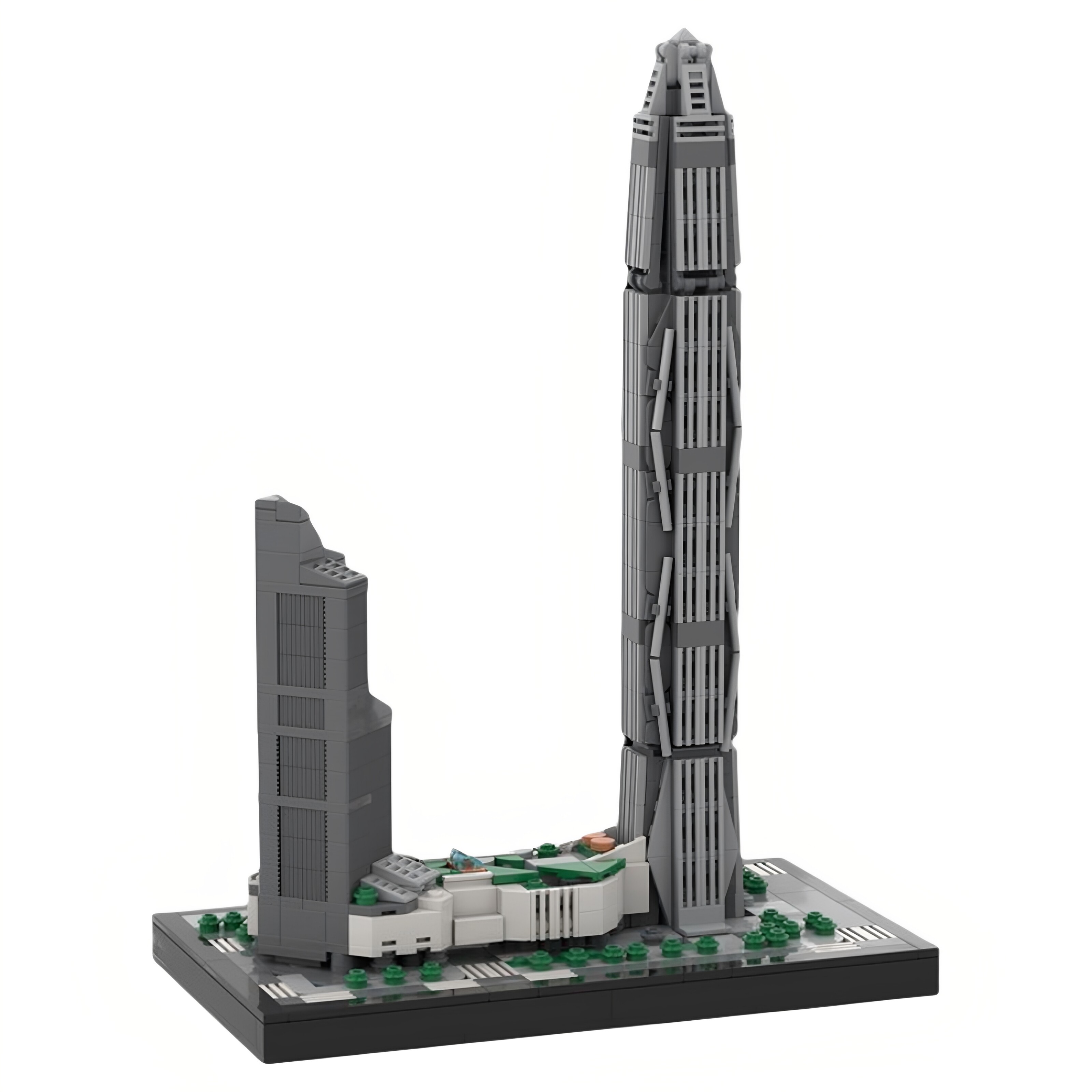 现货小颗粒MOC-177001平安国际金融中心建筑积木玩具模型礼物摆件