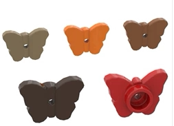 华志积木 95828 零散配件 国产场景动物系列 蝴蝶 小颗粒积木玩具