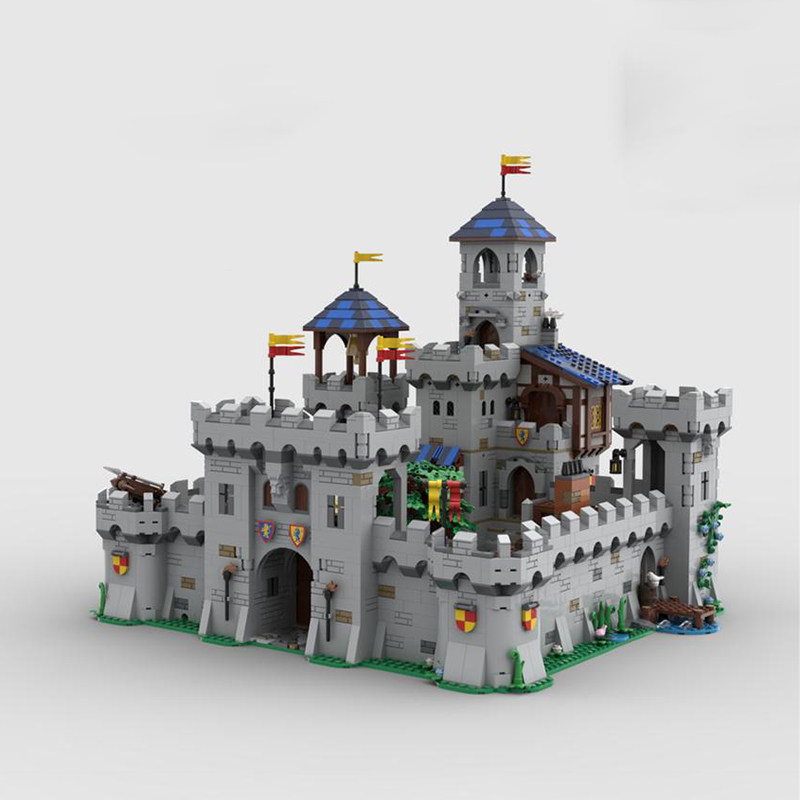 国产积木MOC-162174中世纪建筑狮子骑士城堡拼装玩具摆件整套