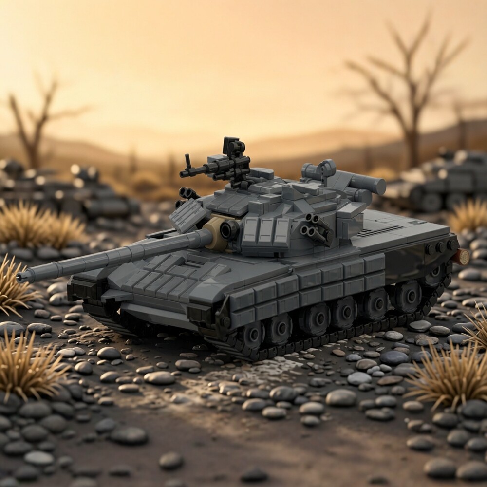 现货小颗粒MOC-191237军事 T-64BV坦克模型积木益智模型礼物摆件