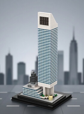 现货小颗粒MOC-150550花旗集团中心1:800比例建筑积木益智玩具