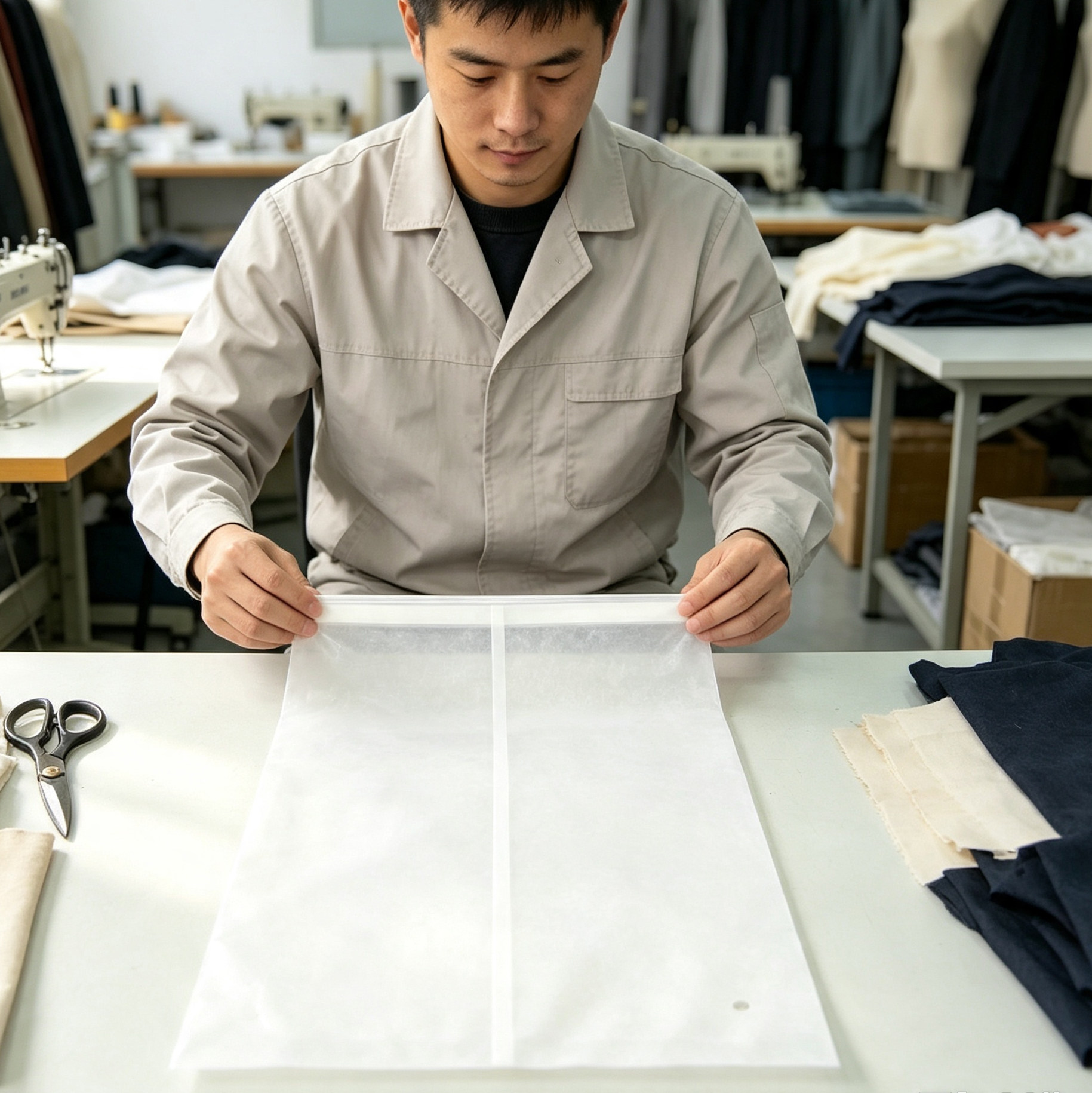 白棉纸覆膜铁丝自封袋 服装收纳内袋加厚防潮防水快递打包包装袋