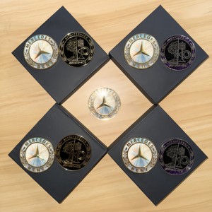 适用奔驰机盖珐琅彩工艺车标GLA/GLC/GLE/A级C级E级CLA改装车标