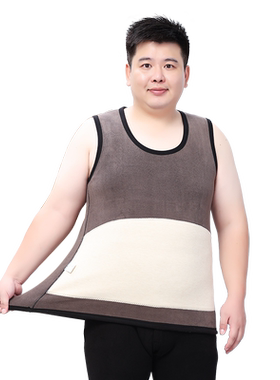 中老年男加厚绒保暖背心马甲上衣