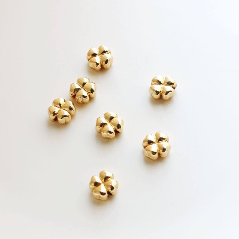 14k包金保色光面四叶草通孔隔珠珠diy绳子项链手链隔片吊坠配件,服饰配件/皮带/帽子/围巾,其他配件,淘宝优惠券,粉丝福利购,淘宝优惠卷