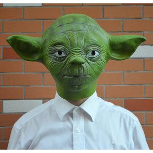 外星人面具 怪物史莱克面具鬼节 乳胶头套 星球大战 长老尤达面具