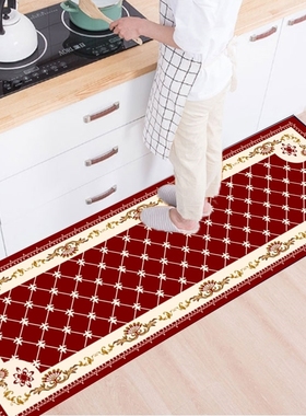 2YK新年红色厨房地吸水吸油长条脚浴室门口地卧室床边地毯