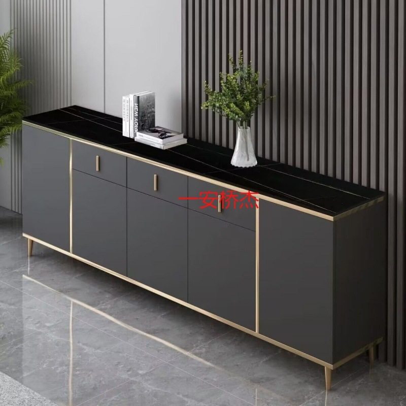 XM轻奢岩板餐边柜现代简约储物柜家用靠墙茶水柜沙发靠柜隔断收纳,住宅家具,餐边柜,淘宝优惠券,粉丝福利购,淘宝优惠卷