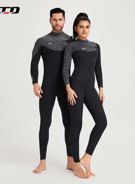 2/mm ZCCO连体横拉链潜水服保暖男女超弹CR长袖潜水冲浪衣潜水服