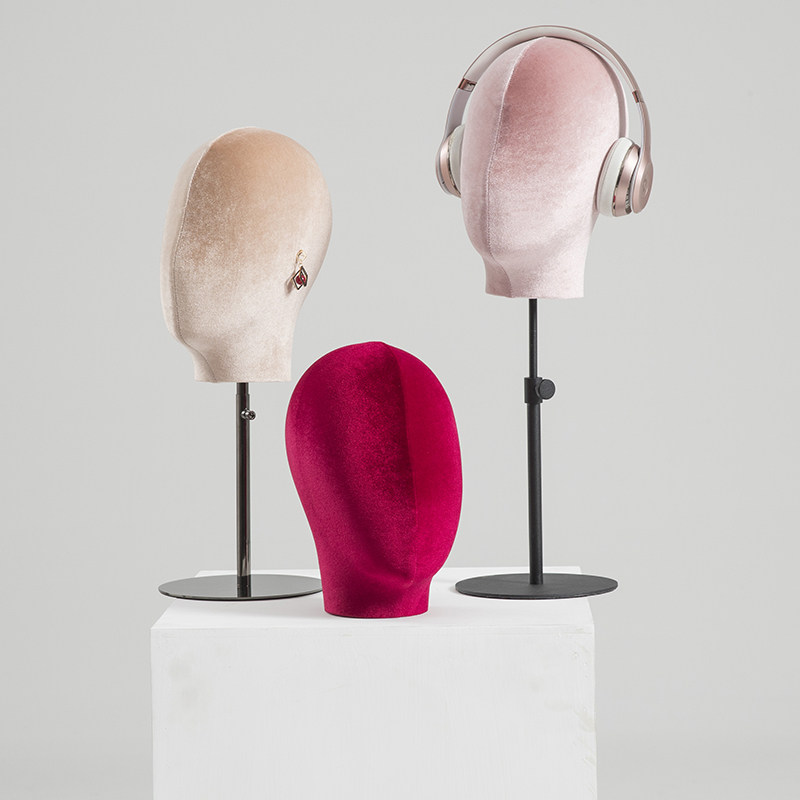 丝绒彩色假发头模支架帽子展示架帽托服装店橱窗陈列模特道具基通,商业/办公家具,模特道具假发,淘宝优惠券,粉丝福利购,淘宝优惠卷