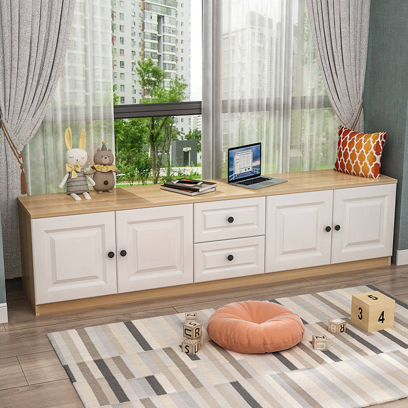 一体飘窗柜地柜组合柜阳台柜矮柜储物柜电视柜可坐人收纳柜,住宅家具,飘窗柜,淘宝优惠券,粉丝福利购,淘宝优惠卷