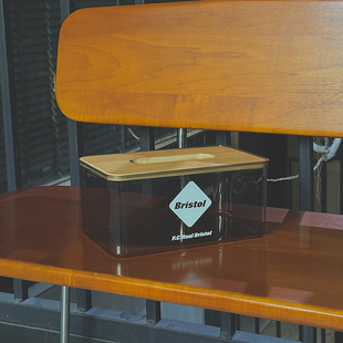 潮牌FCRB藤原浩透黑竹木纸巾盒家用抽纸盒Bristol餐巾纸收纳盒