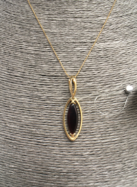 俄罗斯sunstone血珀马眼吊坠欧款设计精致轻奢大方气质礼物女生日