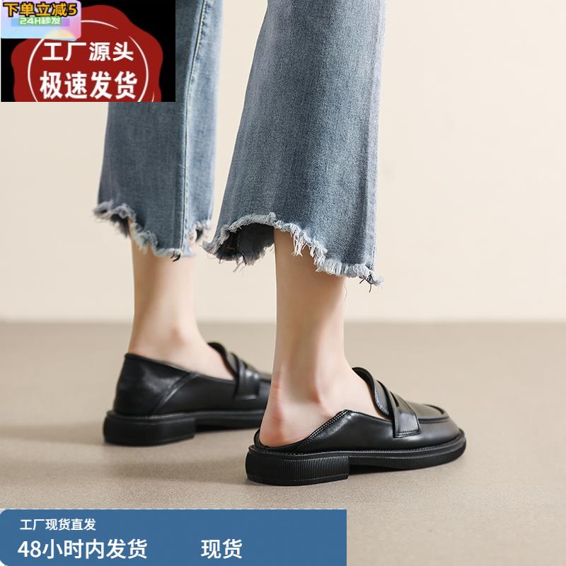 警校皮鞋女款大码女鞋41到43超软小羊皮单鞋纯黑鞋子公务员面试鞋