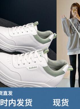 欧洲站内增高女鞋2025年春秋新款百搭运动休闲小白鞋新款厚底鞋子