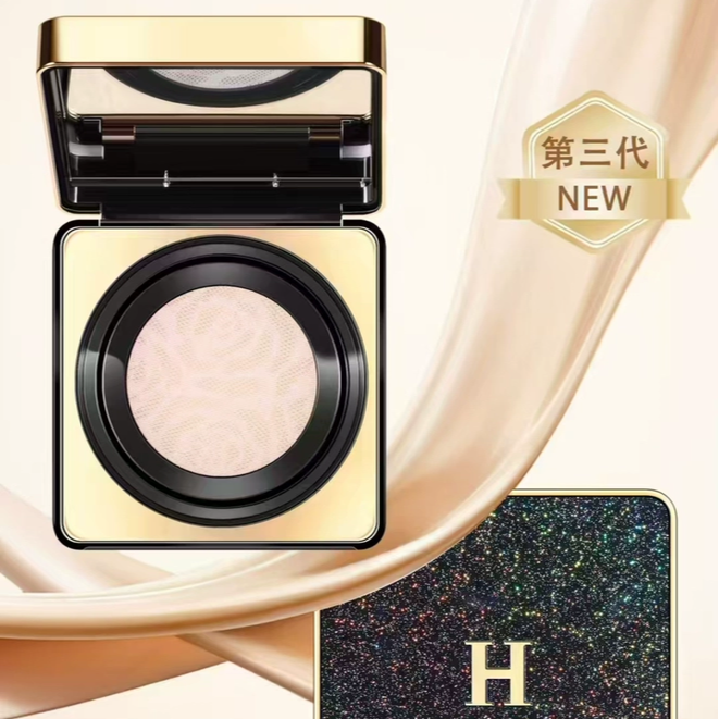 持妆修颜法国蕾丝气垫霜恒莉姿