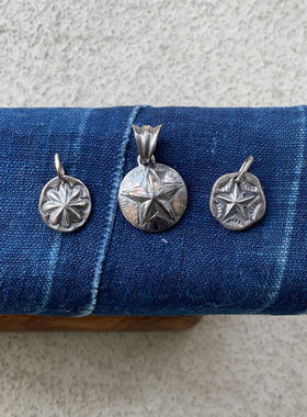 kazoo日本手工古董银币立体吊坠