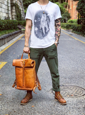 Tellason 意大利制作 8oz OG-107复古水洗工装休闲裤面包裤