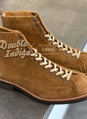 Brother Bridge店铺限定 日本制特制复古翻毛马皮短脸拳击手靴